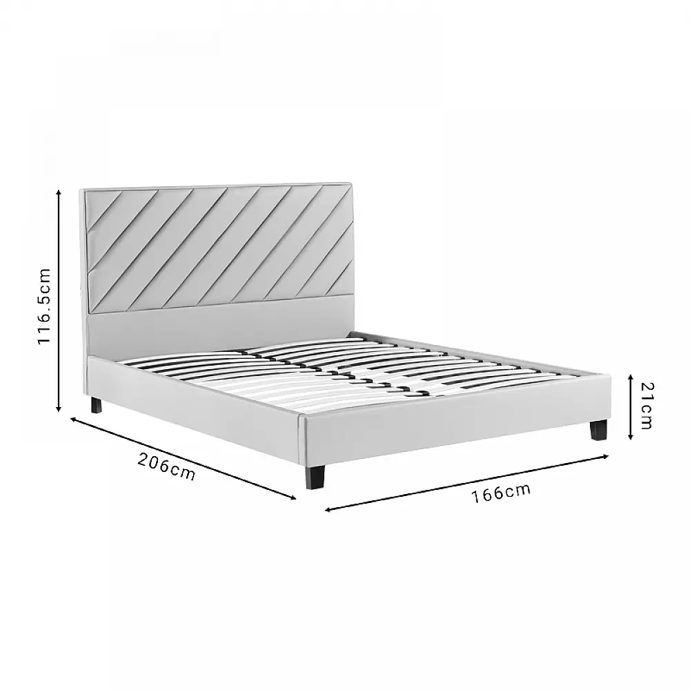 Κρεβάτι διπλό Franky pakoworld pu μπεζ 160x200εκ Κρεβάτι διπλό Franky pakoworld pu μπεζ 160x200εκ