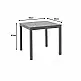 Τραπεζάκι παραλίας Kliton pakoworld αλουμίνιο σε μαύρη απόχρωση 45x45x41εκ