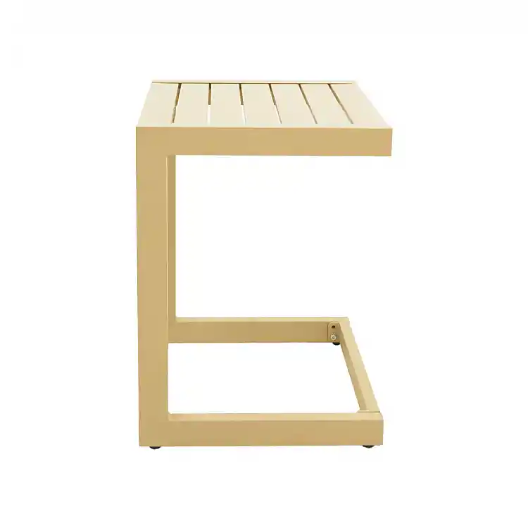Τραπέζι Aether pakoworld cappuccino αλουμίνιο 37.5x36.5x53εκ