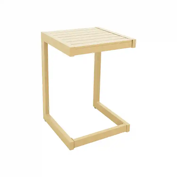 Τραπέζι Aether pakoworld cappuccino αλουμίνιο 37.5x36.5x53εκ