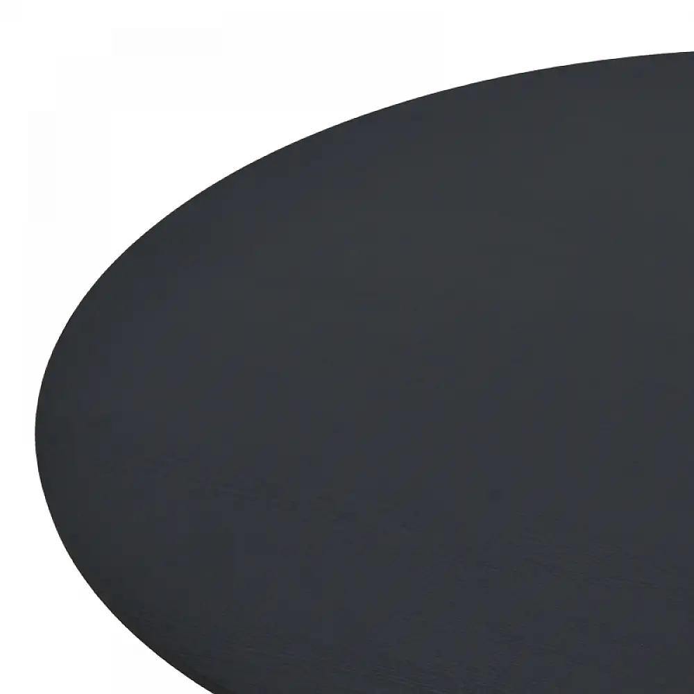 Τραπέζι Xuson pakoworld μαύρο mdf με μεταλλικό πόδι Φ120x75εκ