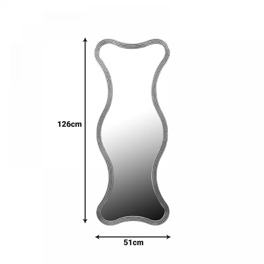 Καθρέπτης Boulen Inart μέταλλο σε χρυσή απόχρωση 51x2x126εκ