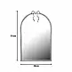 Καθρέπτης Frensia Inart μέταλλο σε χρυσή απόχρωση 58x3x93εκ