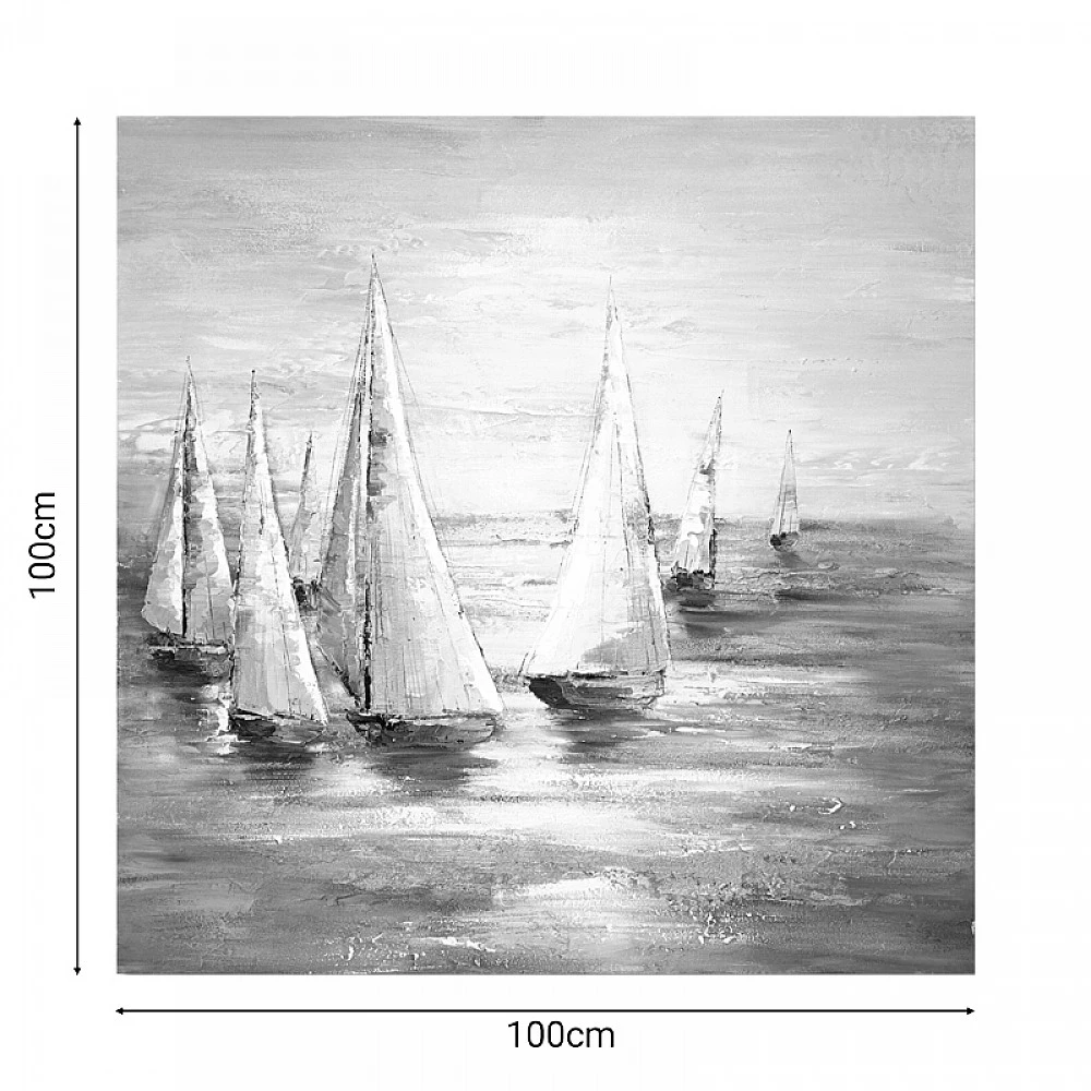 Πίνακας σε καμβά Sailer I Inart 100x3x100εκ