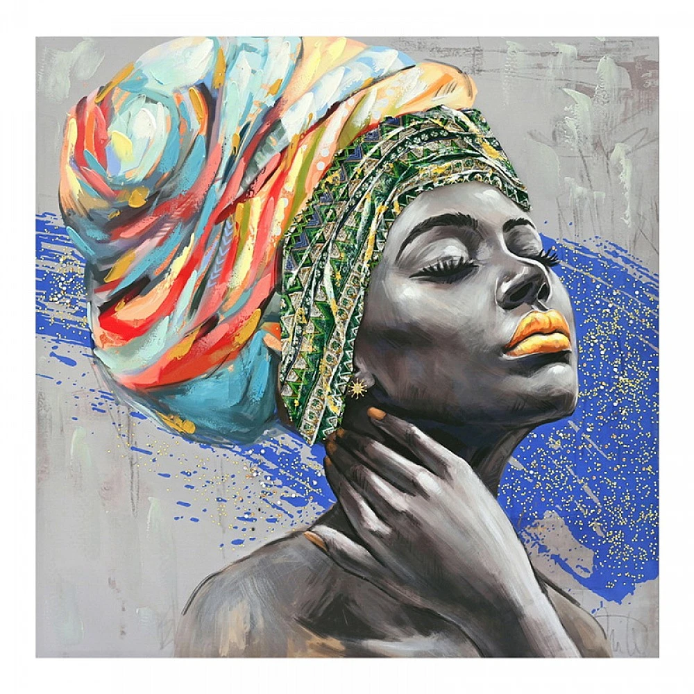 Πίνακας σε καμβά Africana Inart 100x3x100εκ