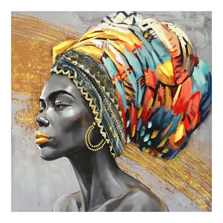 Πίνακας σε καμβά Africana I 3D Inart 100x3x100εκ