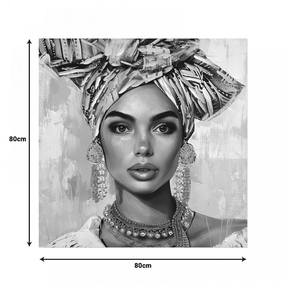 Πίνακας σε καμβά Turban Ι Inart 80x3x80εκ