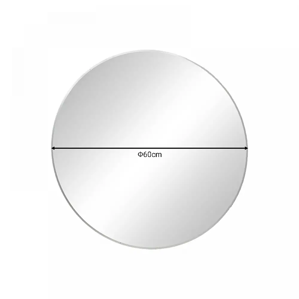 Καθρέπτης Nhaos Inart μαύρο αλουμίνιο Φ60x2.5εκ