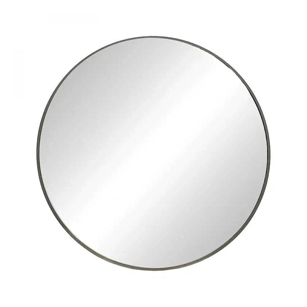 Καθρέπτης Nhaos Inart μαύρο αλουμίνιο Φ60x2.5εκ