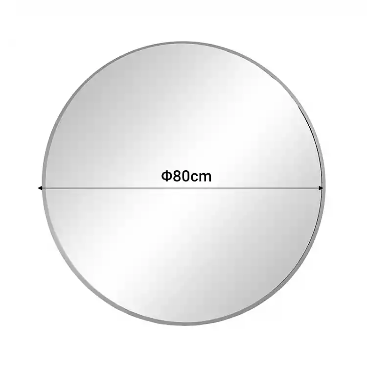 Καθρέπτης Emmett pakoworld ασημί αλουμίνιο Φ80x2.5εκ
