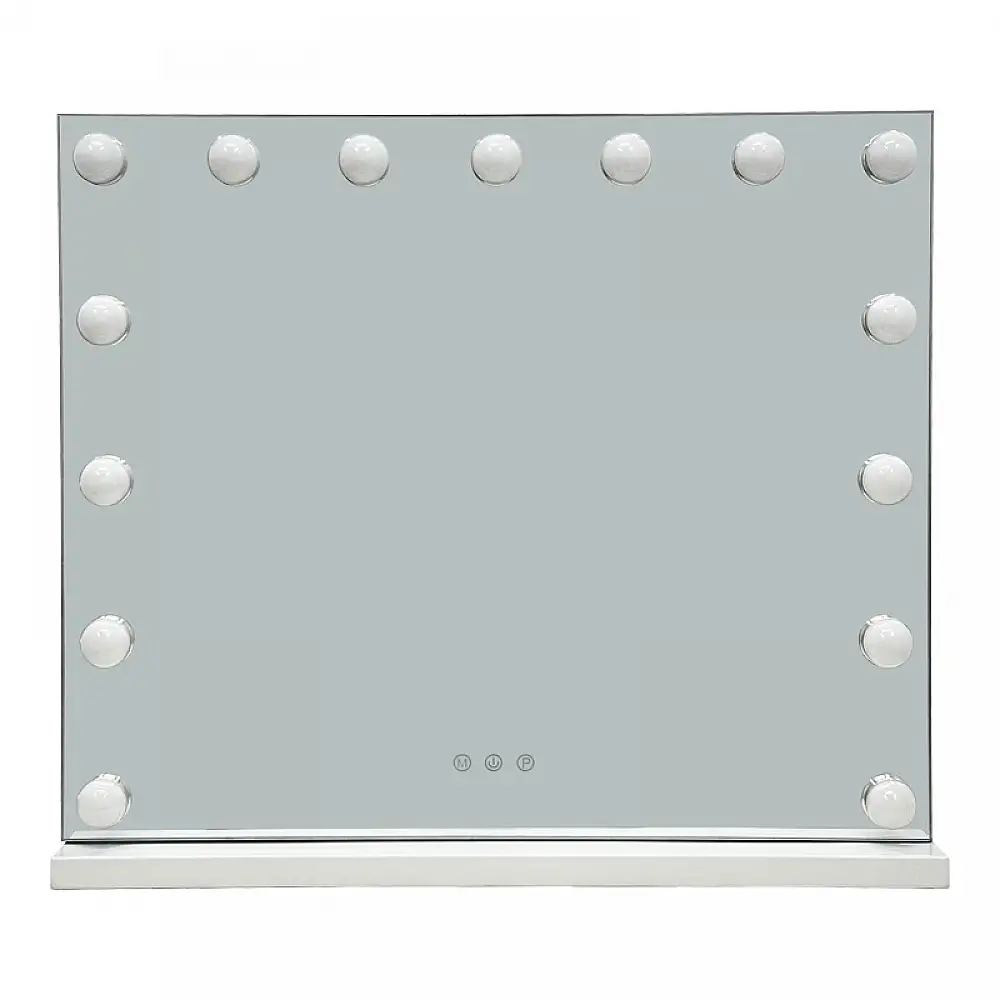 Καθρέπτης Led Hollywood Inart μέταλλο λευκό 60x12x52.3εκ