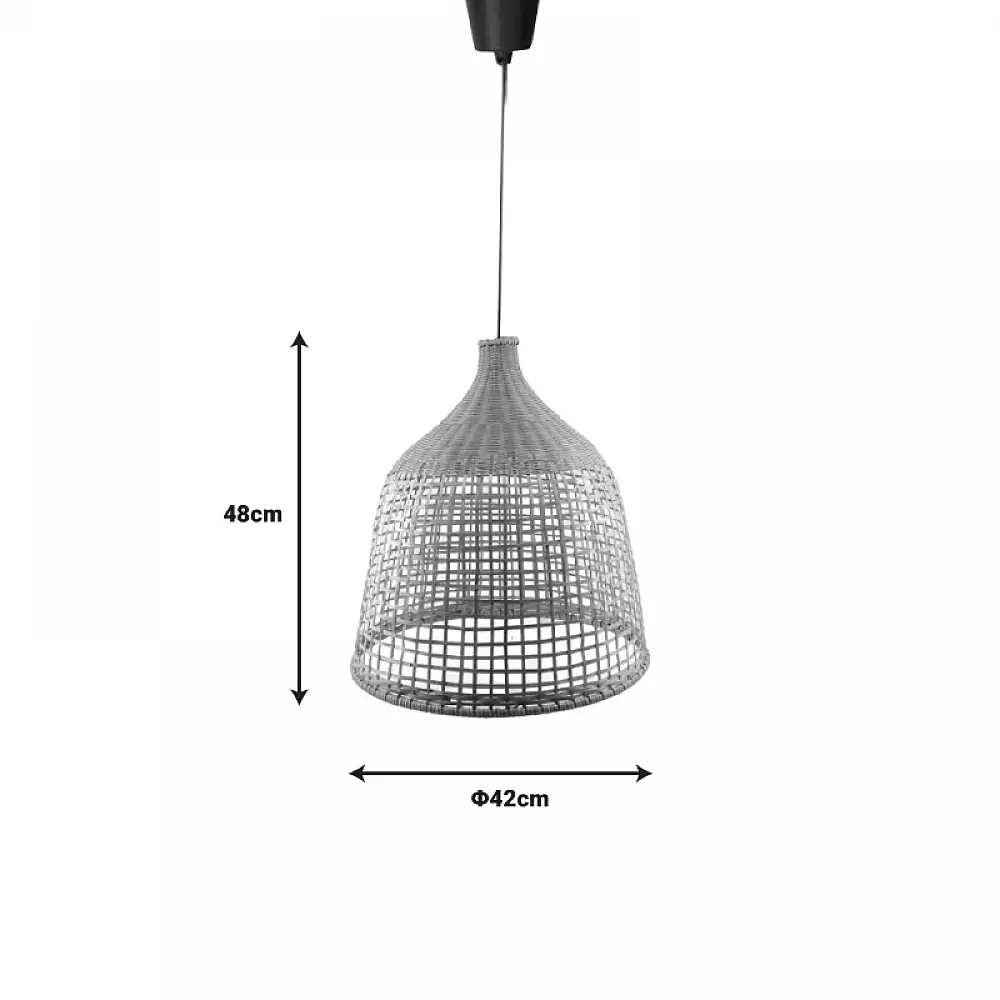 Φωτιστικό οροφής Axien Inart Ε27 μπαμπού σε φυσική απόχρωση Φ42x48εκ