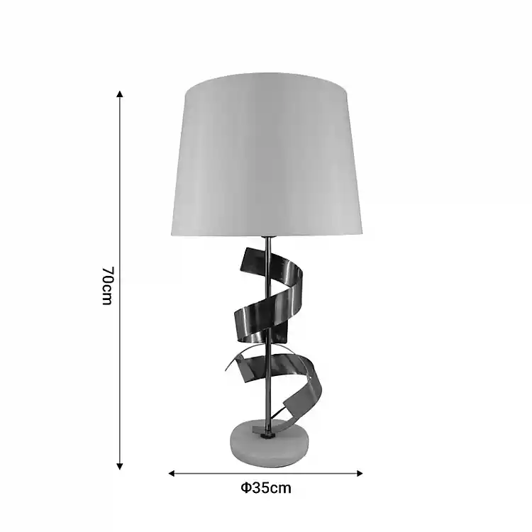 Επιτραπέζιο φωτιστικό Lighted Inart Ε27 χρυσό μέταλλο-λευκό ύφασμα Φ35x70εκ