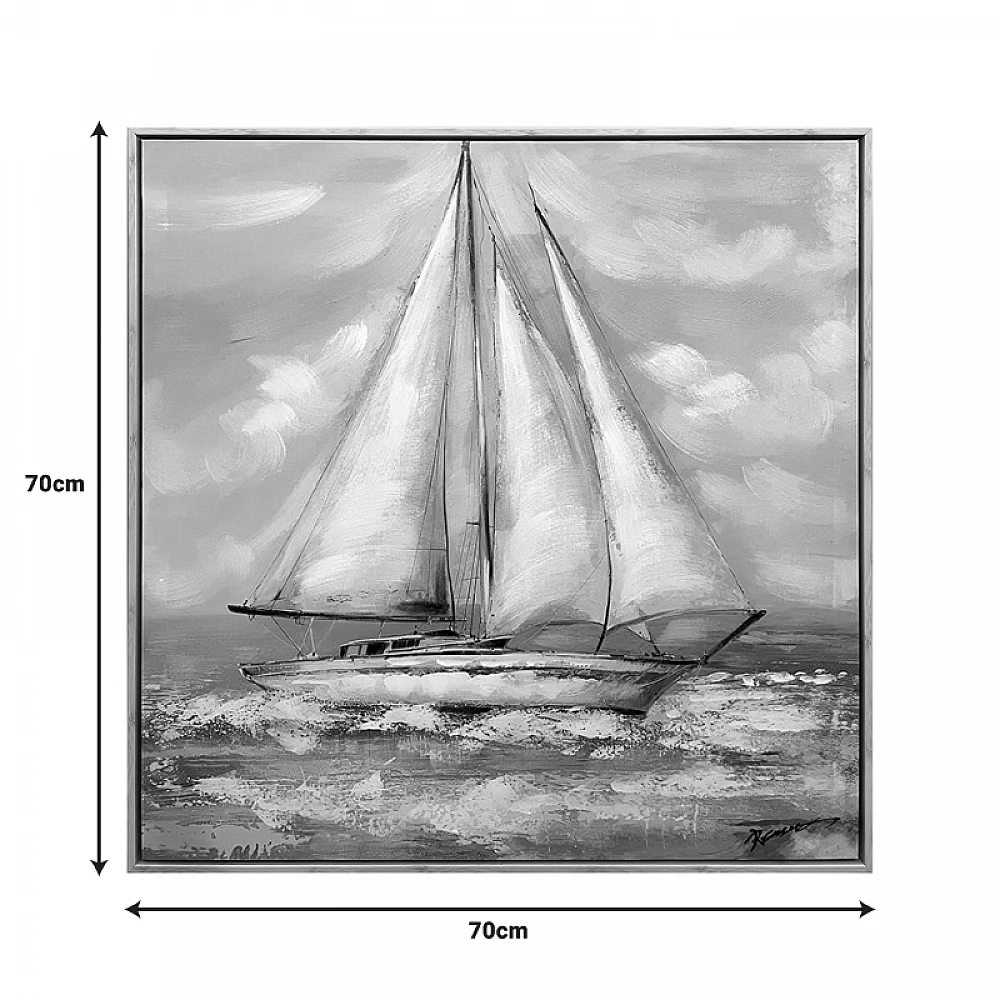 Πίνακας σε καμβά Siedo I Inart με πλαίσιο 70x3.5x70εκ