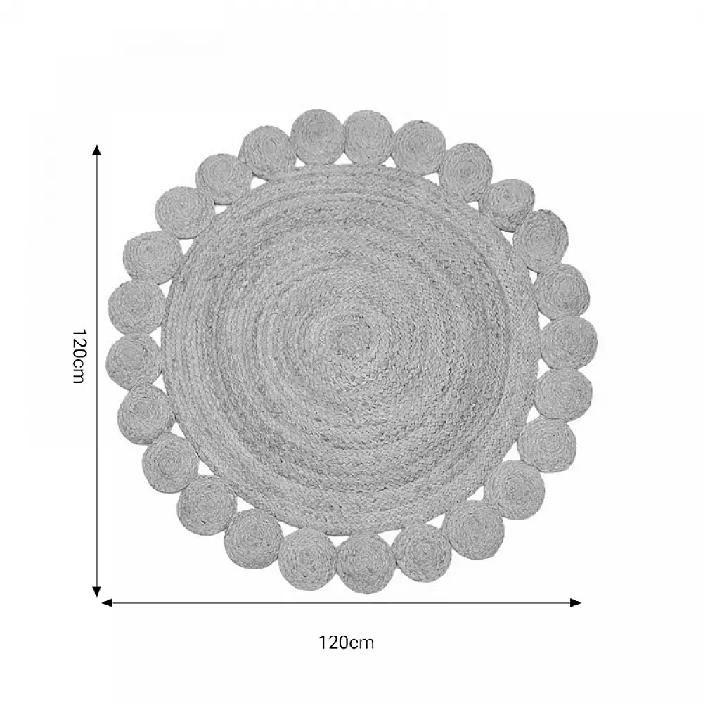 Χαλί Voni Inart φυσικό γιούτα Φ120x1εκ