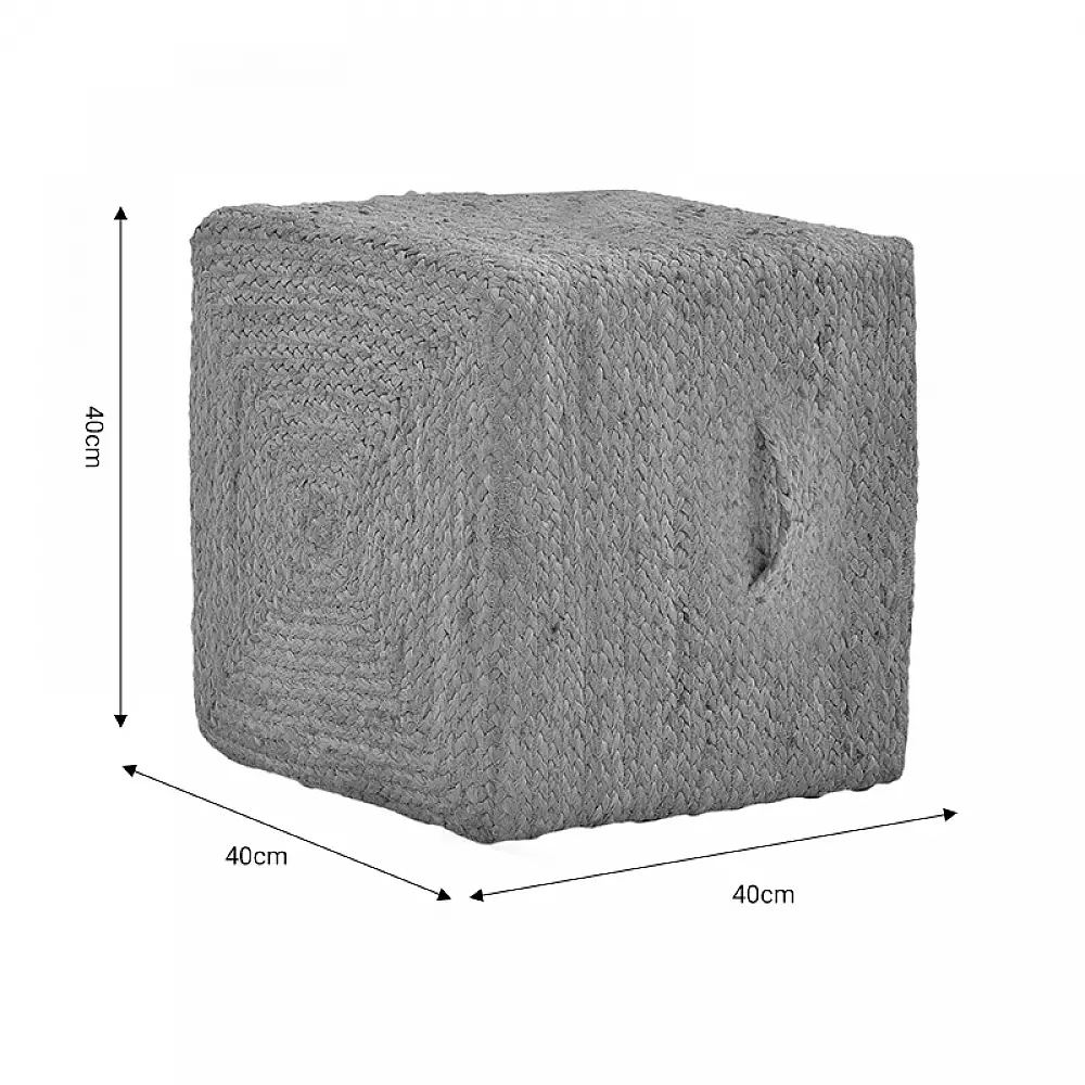 Σκαμπό Tresa Inart φυσικό 100% γιούτα 50x50x35εκ