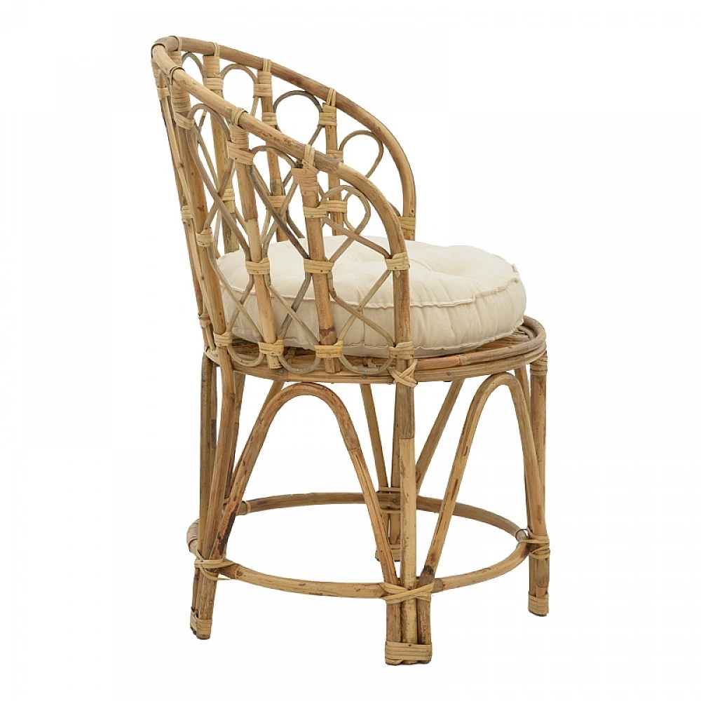 Πολυθρόνα Rostan Inart φυσικό rattan με μαξιλάρι 60x46x80εκ Πολυθρόνα Rostan Inart φυσικό rattan με μαξιλάρι 60x46x80εκ
