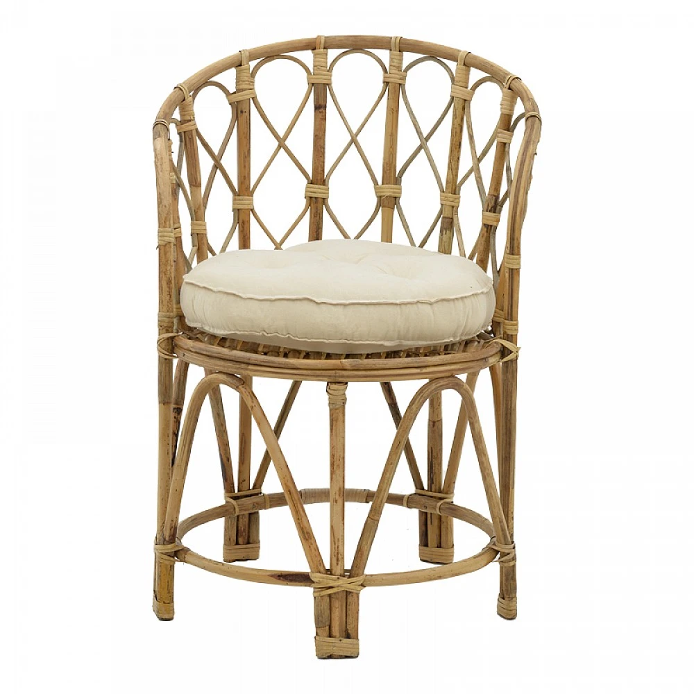 Πολυθρόνα Rostan Inart φυσικό rattan με μαξιλάρι 60x46x80εκ Πολυθρόνα Rostan Inart φυσικό rattan με μαξιλάρι 60x46x80εκ