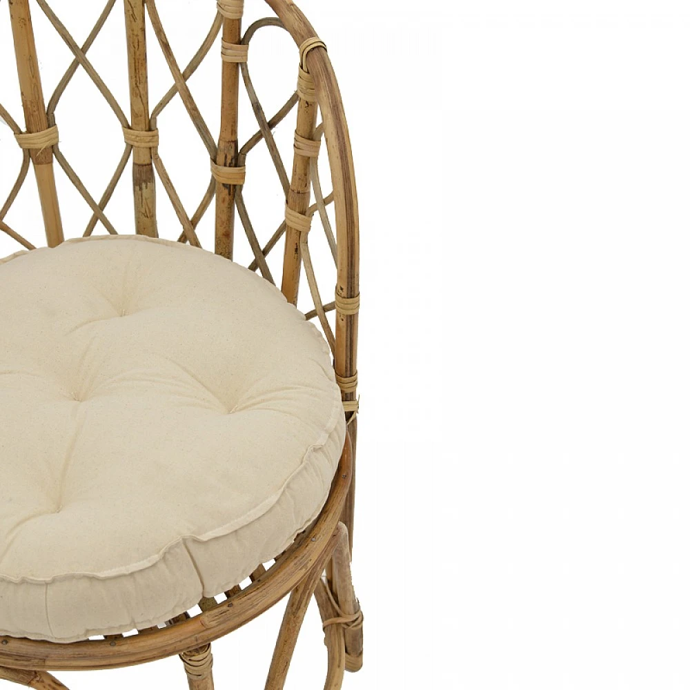 Πολυθρόνα Rostan Inart φυσικό rattan με μαξιλάρι 60x46x80εκ Πολυθρόνα Rostan Inart φυσικό rattan με μαξιλάρι 60x46x80εκ