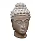 Επιτραπέζιο διακοσμητικό βούδας Rolia Inart γκρι terracotta 16x16x28εκ