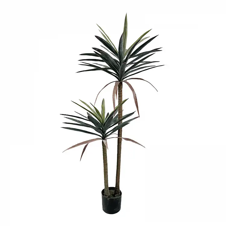 Διακοσμητικό φυτό Dracaena palm σε γλάστρα Inart πράσινο pp Υ125εκ