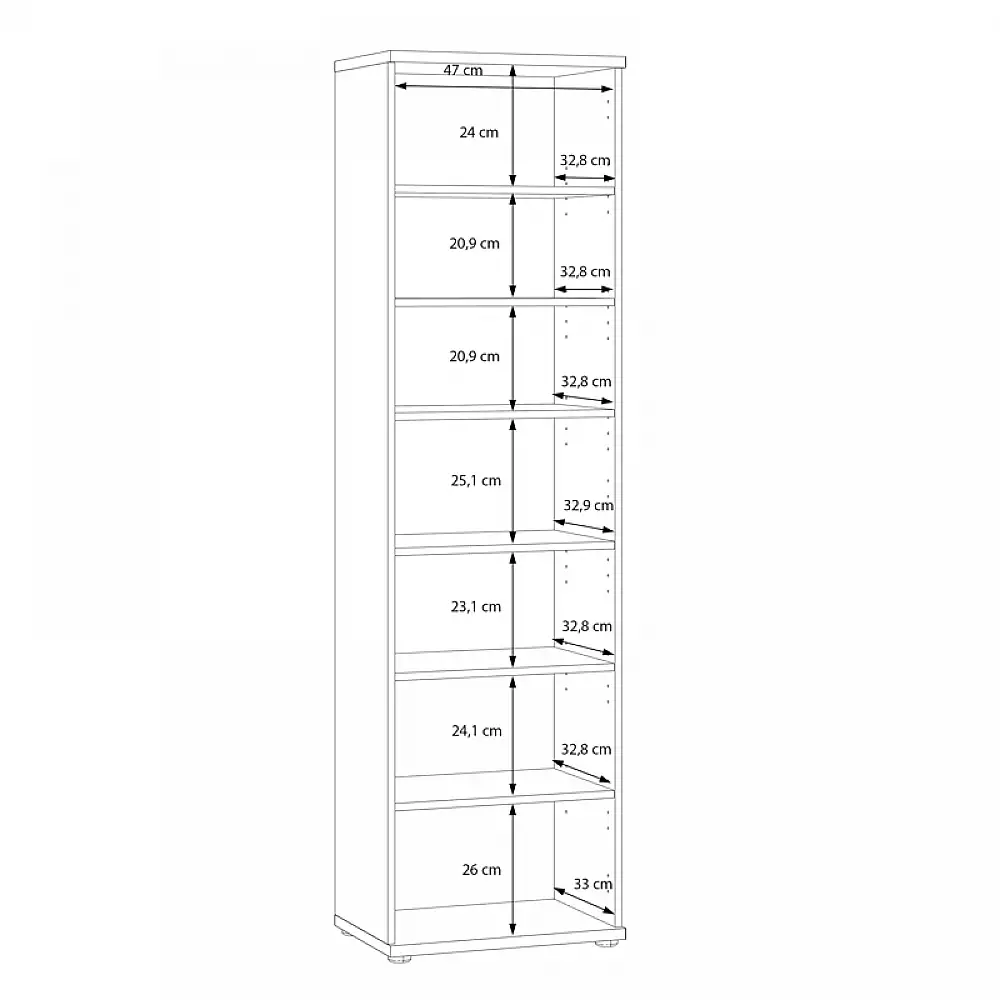 Παπουτσοθήκη-Ντουλάπα Cabino pakoworld μελαμίνη σε λευκή απόχρωση 50.2x34.8x179εκ