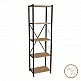 Βιβλιοθήκη Glase pakoworld oak μελαμίνης-μαύρο μέταλλο 40x30x150εκ Βιβλιοθήκη Glase pakoworld oak μελαμίνης-μαύρο μέταλλο 40x30x150εκ