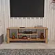 Έπιπλο τηλεόρασης Seref pakoworld σε oak απόχρωση 120x30x47εκ