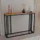 Κονσόλα Cansbia pakoworld oak με μαύρο μέταλλο 100x25x75εκ