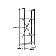 Βιβλιοθήκη Derena pakoworld oak με μαύρο μέταλλο 60x29x160εκ