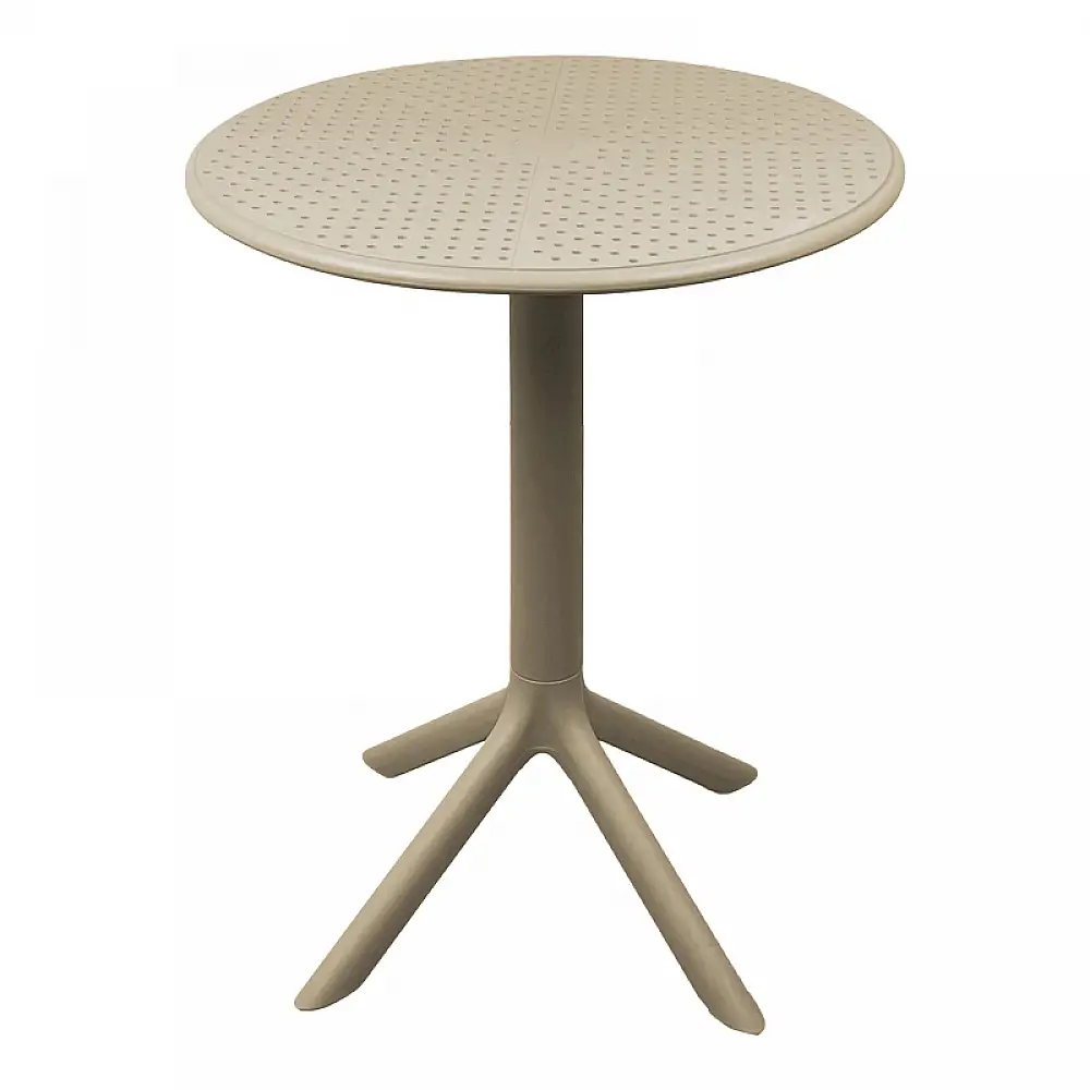 Τραπέζι Merkon pakoworld pp σε cappucino απόχρωση Φ60x75εκ