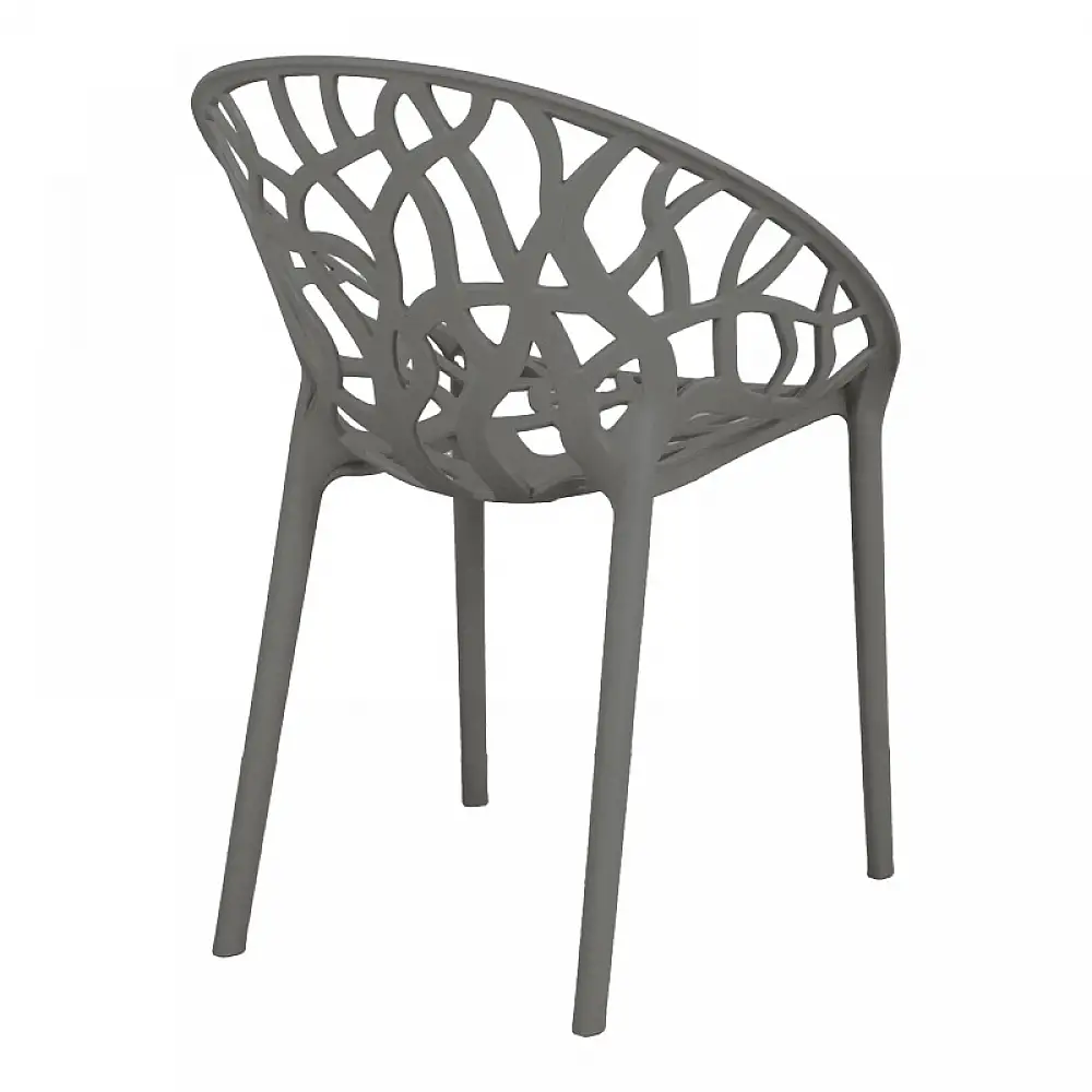 Πολυθρόνα Daren pakoworld pp σε ανθρακί απόχρωση 59x60x79,5εκ