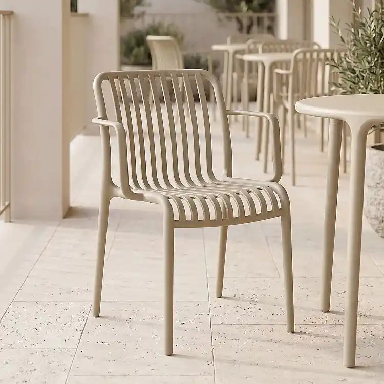 Πολυθρόνα Zoi pakoworld pp cappuccino 54x57.5x79εκ