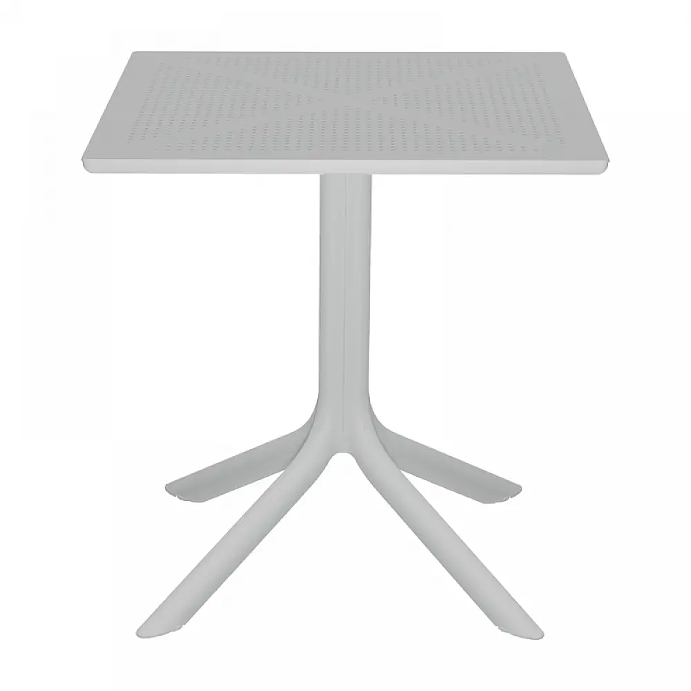 Τραπέζι Groovy pakoworld pp διατρητο λευκό 60x60x76εκ