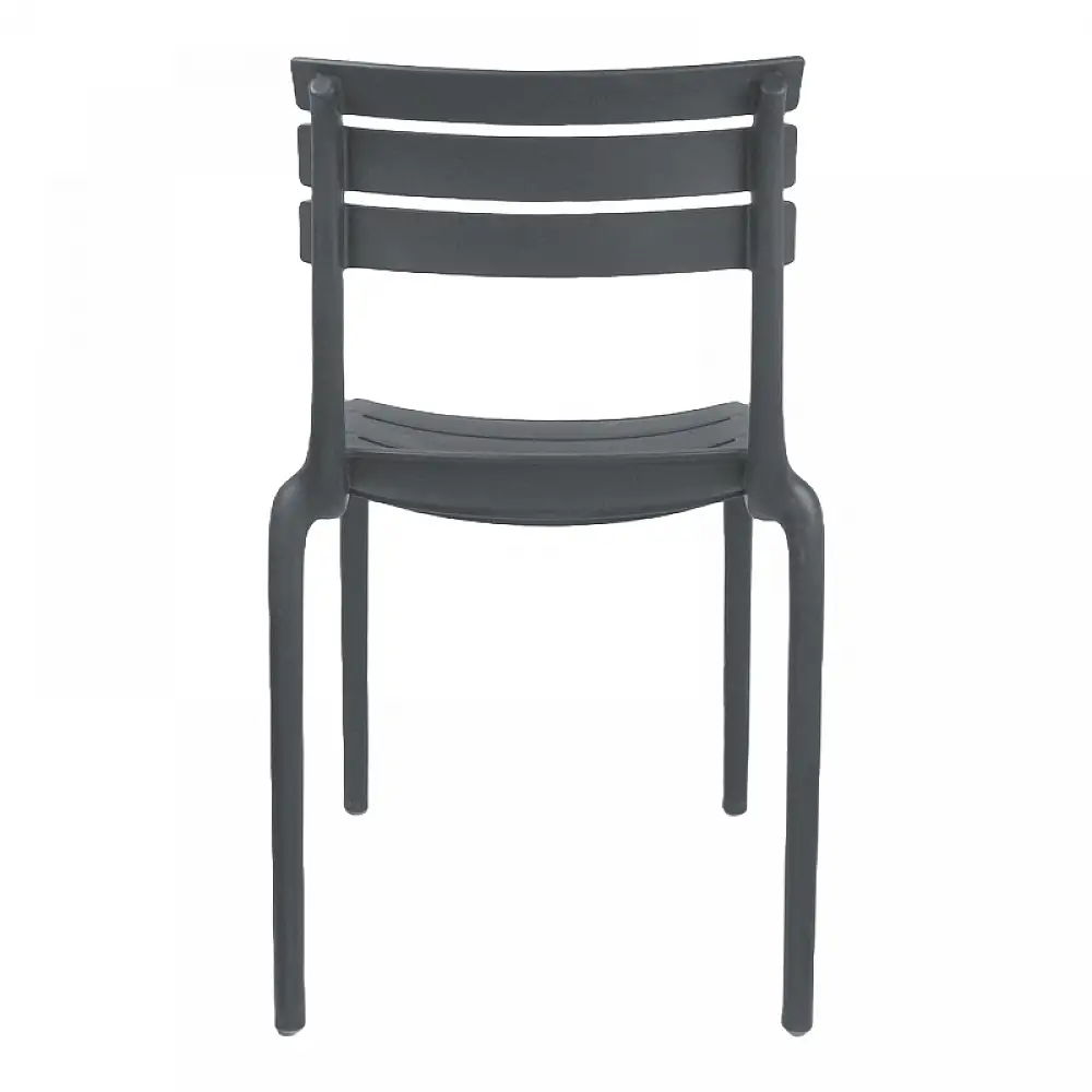 Καρέκλα Almea pakoworld στοιβαζόμενη pp ανθρακί 42.5x55.5x82εκ