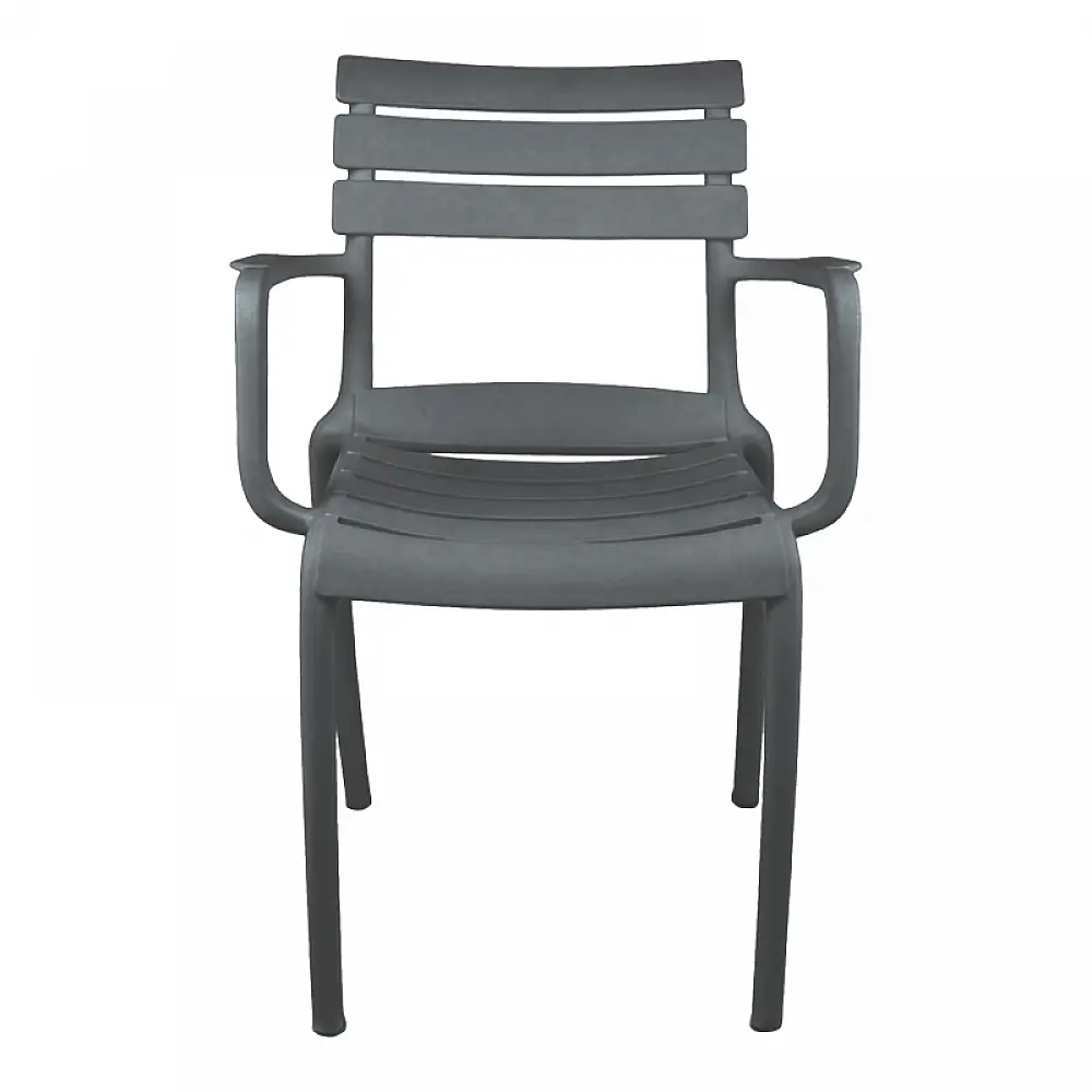 Πολυθρόνα Almea pakoworld στοιβαζόμενη pp ανθρακί 58x56x82εκ