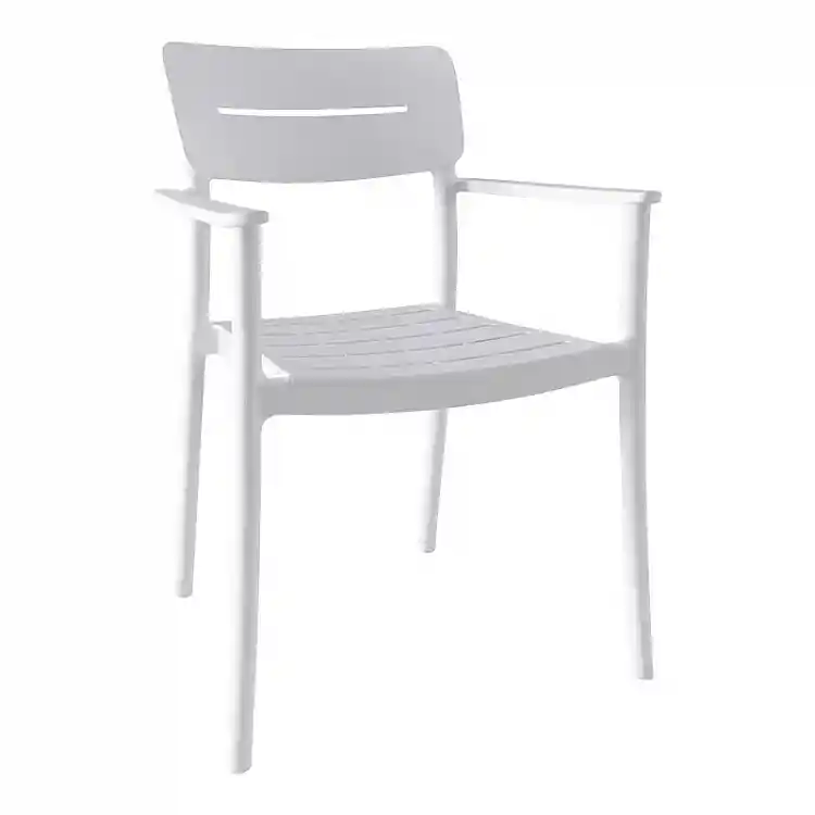 Πολυθρόνα Pilma pakoworld λευκό PP 57x54x82εκ