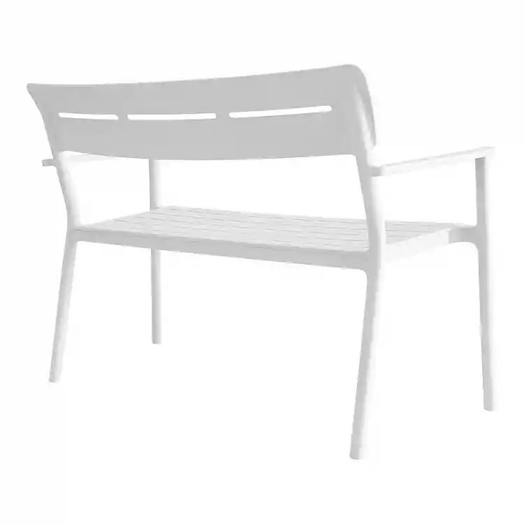 Παγκάκι διθέσιο Cadrin pakoworld λευκό PP 117x60x83εκ