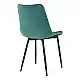 Καρέκλα Berne pakoworld πετρόλ βελούδο με μαύρο μεταλλικό πόδι 53x57x87εκ | 4 τμχ