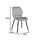 Καρέκλα Jelour pakoworld πετρόλ βελούδο με μαύρο μεταλλικό πόδι 55x54,5x84,5εκ | 4 τμχ