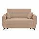 Καναπές-κρεβάτι με αποθηκευτικό χώρο διθέσιος Lincoln pakoworld μπεζ ύφασμα 165x75x85εκ