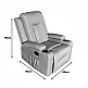 Πολυθρόνα relax με μηχανισμό massage Gessel pakoworld βελούδο σε γκρι απόχρωση 80x90x98εκ