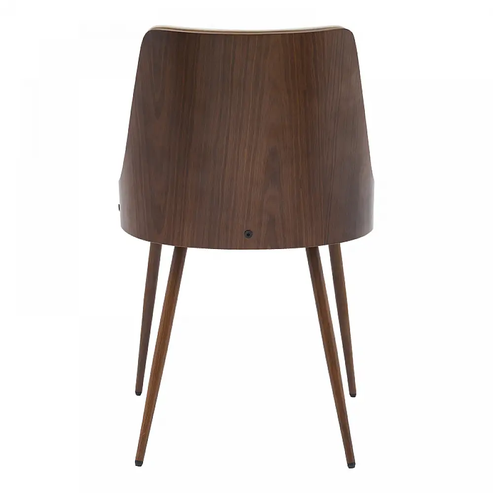 Καρέκλα Korome pakoworld μπεζ pu-πόδι καρυδί μέταλλο 50x58.5x78εκ