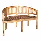 Καναπές διθέσιος Coren pakoworld φυσικό teak ξύλο 130x61x87εκ