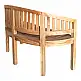 Καναπές διθέσιος Coren pakoworld φυσικό teak ξύλο 130x61x87εκ