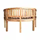 Καναπές διθέσιος Coren pakoworld φυσικό teak ξύλο 130x61x87εκ
