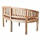 Καναπές τριθέσιος Coren pakoworld φυσικό teak ξύλο 150x61x87εκ Καναπές τριθέσιος Coren pakoworld φυσικό teak ξύλο 150x61x87εκ