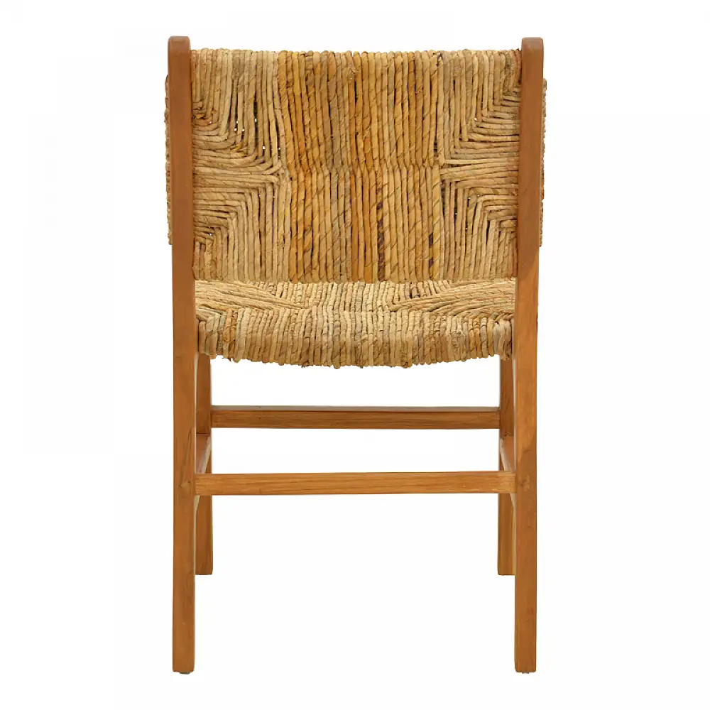 Καρέκλα Refane pakoworld σκελετός teak ξύλο με ψάθα σε φυσική απόχρωση 50x58x85εκ
