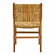 Καρέκλα Refane pakoworld σκελετός teak ξύλο με ψάθα σε φυσική απόχρωση 50x58x85εκ