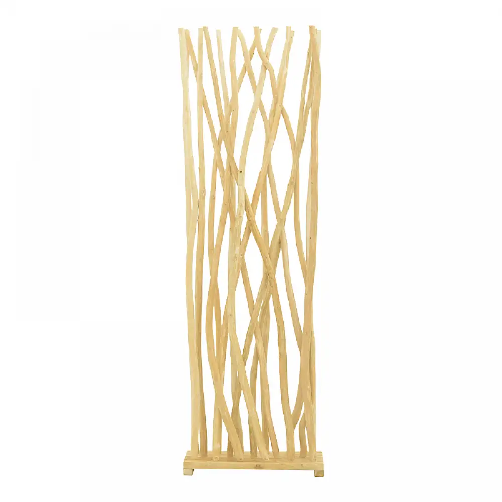 Διακοσμητικό δαπέδου Jati pakoworld teak ξύλο σε φυσική απόχρωση 60x20x190εκ